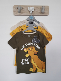 Leví kráľ - Primark Disney 3x tričko King Lion Simba 98 cm