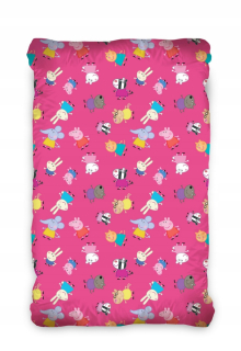 Pepa Pig - List 90x200 ošípané peppa ošípané s elastickým pásmom