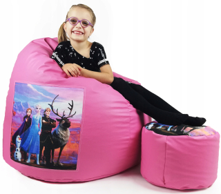 Elsa Frozen - Pouf sedadlo krajiny ľadových poufs balls darček vrece