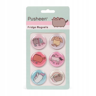 Pusheen - Passeen mačka - chladnička magnety (6 kusov)