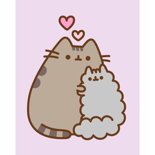 Pusheen - Pushen - obrázok s digitálnou tlačou (na