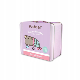 Pusheen - Pushen - vyšívacia sada v kovovej krabici