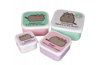 Pusheen - Nádoby na plastové potraviny 4 ks
