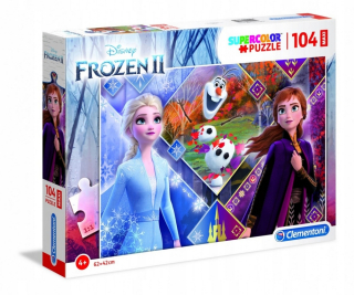 Elsa Frozen - Puzzle 104 Maxi Elements Super Color Land of Ice 2
