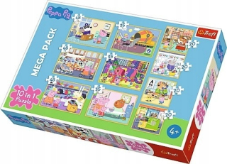 Pepa Pig - Puzzle 10W1 Peppa Mega Pack 90358 TREFL