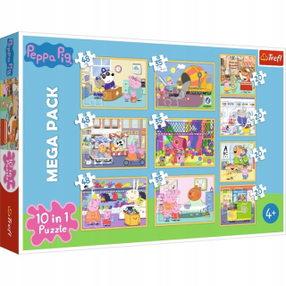 Pepa Pig - Puzzle 10W1- Peppa prasa s priateľmi TREFL