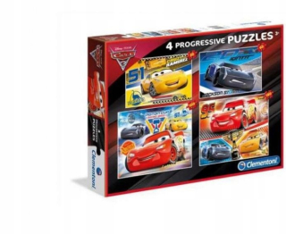 McQueen - Puzzle 20 + 60 + 100 + 180 Autá 3 Clementoni 416277