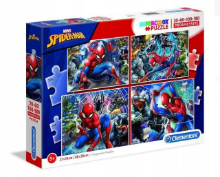 SPIDERMAN - Puzzle 20 + 60 + 100 + 180 Spiderman