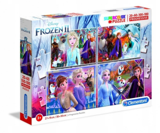 Elsa Frozen - Puzzle 20 + 60 + 100 + 180 EL. Super farba ľadu 2
