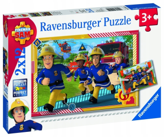 Požiarnik Sam  - Puzzle 2x12 prvky Hasič Sam a jeho