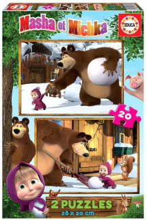 Máša a medveď - Puzzle 2x20 Masha a medveď G3