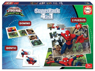 Superman - Puzzle 2x25 Spider-Man (Super Set 4in1) Educa