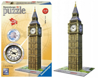 BEN 10 - Puzzle 3D Big Ben s hodinami 216 El. RAVENSBURGER