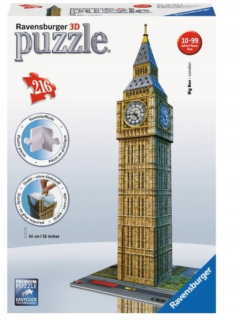 BEN 10 - 3D puzzle ravensburger hodiny veľký ben nový