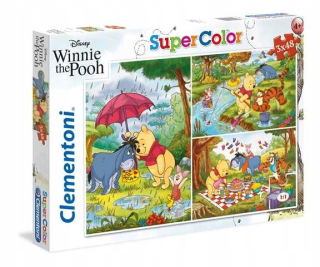 Medvedík Pú - Puzzle 3x48 Super Color Winnie The POOH 25232
