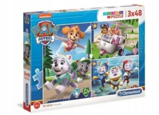 PAW Patrol - Puzzle 3x48 Elements Super Color Pes Path