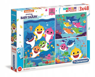 Puzzle 3x48 Super Color Sharks 25261