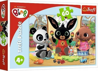 BING A PRIATELIA - Puzzle 60 prvkov - Bing - v rytme bing