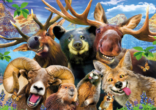 Drevené puzzle WoodenCity 1000 dielikov Forest Team