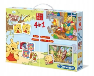 Medvedík Pú - Puzzle Edu Kit 4 v 1 Winnie POOH CLENTONI
