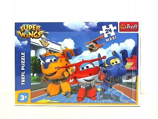 SUPER WINGS - Puzzle Maxi 24 Veselé lietadlá 14252