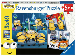 Mimoni  - Puzzle: RAVENSBURGER (3x49) MLISTINES GRU INPUT