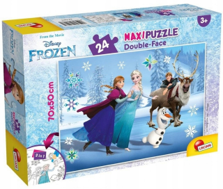 Elsa Frozen - Obojstranné SuperMaxi Puzzle 24 Lord of Ice