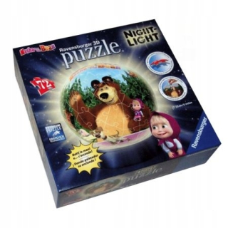 Máša a medveď - Puzzle sférické 72el Masha a medveď