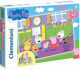 Pepa Pig - Podlahové hádanky 40 Elemetové ošípané Peppa