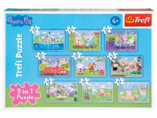 Pepa Pig - Peppa Swinka Puzzle, Trefl Puzzle, Set 9 v 1 FV