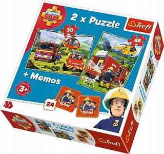 Požiarnik Sam  - Puzzle X 2 + MEMO - Hasič SAM, Hasiči v akcii