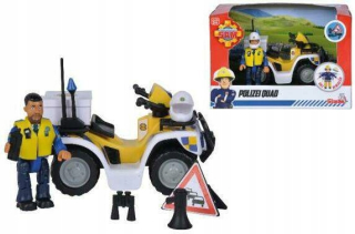 Požiarnik Sam  - Polícia Quad s figúrkami Hasič sam Simba
