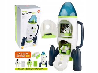 Vesmírna raketa + Playlight + 2 kozmonauti