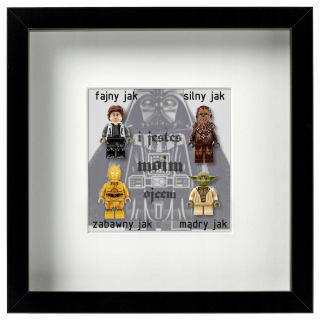 STAR WARS - Rám @@@ 4 Figurines Star Wars @@@ darček pre otecko