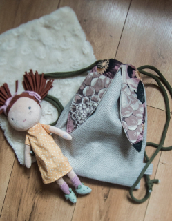 Detský batoh - Raspberi Detské batoh Sack Rabbit Ears Kvety