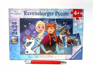 Elsa Frozen - Rav puzzle mrazené priatelia 2x24 el 090747