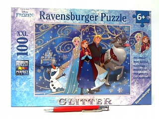 Elsa Frozen - Rav lesklé puzzle 100 mrazené 136100
