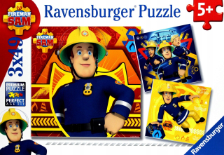 Požiarnik Sam  - RAVENSBURGER 3X49 EL. Hasič sam [puzzle]