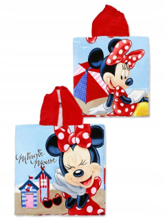 Minnie Mouse - Bavlnené uteráky pončo s kapucňou myš Minnie