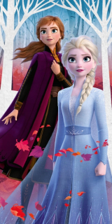 Elsa Frozen - Bath Toweel 70x140 mrazená krajina ľadu OLAF