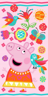 Pepa Pig - Plážový uterák Peppa Pepa George 70x140