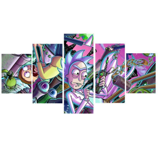 Rick and Morty - Rick a Morty Cartoon Triptychfotografia plagát