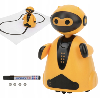 ROBOT CHODÍ PO NAKRESLENEJ ČIARE INTELIGENTNEJ ZNAČKY