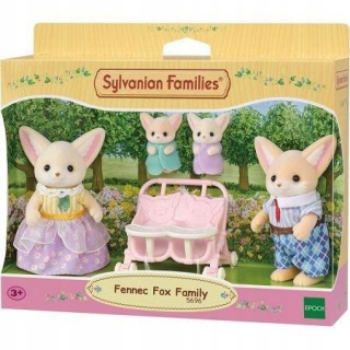 Sylvanian Families – rodina púštnych líšok s dvojitým kočíkom