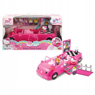 HELLO KITTY Ružová limuzína Dobrý deň, Kitty 33 cm Obrázky 2 ks.