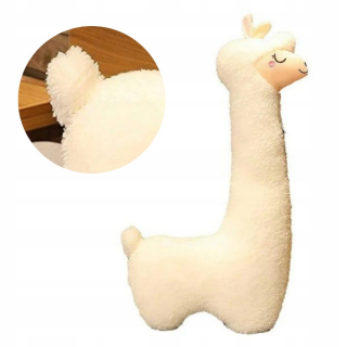 ROZTOMNÁ ALPAKA FUFFY MÄKKÝ MASKOT LAMA PLYŠOVÁ HRAČKA VEĽKÁ S 75 cm