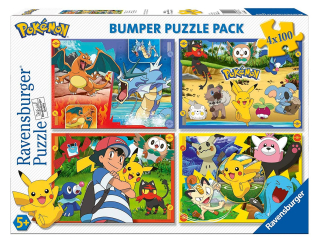Pokémoni - RavensBurger Puzzle Puzzle 4 x 100 Pokemon (6929)