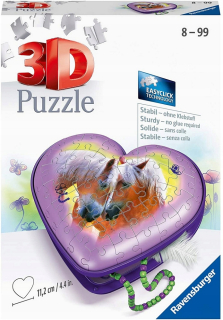 Elsa Frozen - Ravensburger Casket 3D Heart Horses 54EL