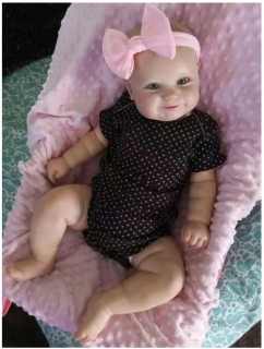 Reborn bábika - Reborn Baby 50 cm Cokela Silikone Body Girls