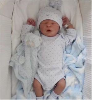 Reborn bábika - Znovuzrodené dieťa plné silikónové chlapci 46 cm